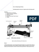 Experiment No: - 01 Name of Experiment: - Deflection of A Simply Supported Beam. Objectives