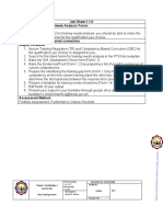 Job Sheet 1.1-2 Develop Training Needs Analysis Form