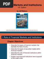 Financial Markets Institutions