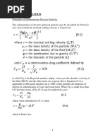 Principles of Sedimentation-Discrete Particles