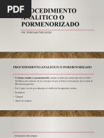 Procedimiento Analitico o Pormenorizado