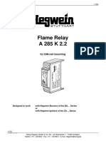 Flame Relay A 285 K 2.2: For DIN-rail Mounting