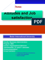 Attitude and Job Satisfaction in Organization