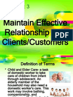 Lesson: 3: Maintain Effective Relationship With Clients/Customers