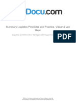 Summary Logistics Principles and Practice Visser Van Goor