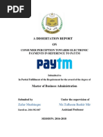 Consumer Perception Towards Electronic Payments in Reference To Paytm