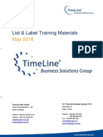 List & Label Training Materials: Timeline Neo GMBH S.C. Timeline Business Systems S.R.L