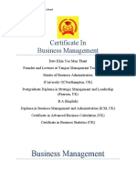 Certificate in Business Management