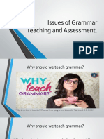 Issues of Grammar Teaching and Assessment