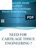 In-Vitro Growth Study of Cell - Scaffold Implants For Cartilage Tissue Engineering