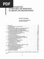 The Distribution of Rewards and Resources Groups and Organizations'