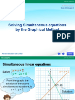 Solving Simultaneous Equations by The Graphical Method: Book 4B Chapter 8