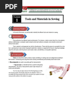 Tools and Materials in Sewing