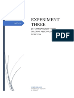 Determination of Total Chlorine Residual