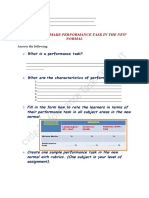 Topic: How To Make Performance Task in The New Normal