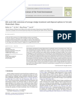 Life Cycle GHG Emissions of Sewage Sludge Treatment and Disposal Options in Tai Lake Watershed, China