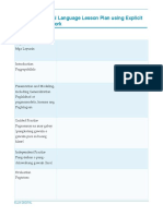 Grammar and Oral Language Lesson Plan Using Explicit Teaching Framework