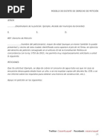 Modelo de Escrito de Derecho de Petición