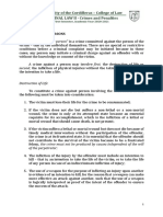 Crimes Against Persons - Parricide Infanticide Homicide and Murder (Criminal Law 2) PDF