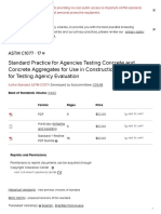 Standard Practice For Agencies Testing Concrete and Concrete Aggregates For Use in Construction and Criteria For Testing Agency Evaluation