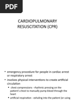 Cardiopulmonary Resuscitation (CPR)