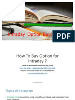 Intraday Option Buying Guide