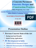 KHRI Webinar (29-05-2020) - Pervious Concrete Pavement Systems - 29 May 20 - Dr. Krishna Prapoorna IITT PDF