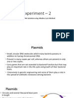 Experiment - 2: Plasmid DNA Isolation Using Alkaline Lysis Method