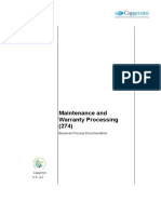 Maintenance and Warranty Processing (274) : S/4HANA 1610 2017