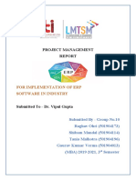 Project Management: For Implementation of Erp Software in Industry