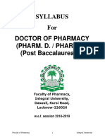 Pharmacy-Pharm D Syllabus - 2018-19