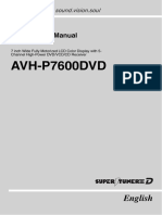 Pioneer AVH P7600D Owners Manual