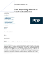 2019 Independence and Impartiality The Role of Soft Law in International Arbitration