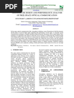 Transceiver Design and Performance Analysis of Free-Space Optical Communication