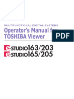 Operator's Manual For TOSHIBA Viewer: Multifunctional Digital Systems