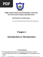 Addis Ababa Science and Technology University: Electromechanical Engineering Department Introduction To Mechatronics