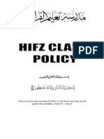 MTQ Hifz Class Policy