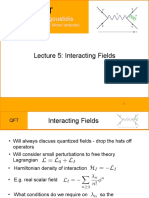 DR Tasos Avgoustidis: Lecture 5: Interacting Fields