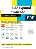 Clase de Espanol Avanzado. Cambio Climático