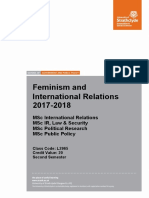 Feminism and International Relations 2017-2018