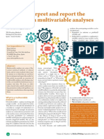 How To Interpret and Report The Results From Multi Variable Analysis