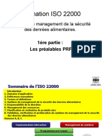 Formation ISO 22000: Système de Management de La Sécurité Des Denrées Alimentaires