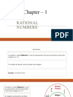 Chapter - 1: Rational Numbers