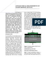 Fabrication and Electrical Measurements of Mis Based Memory Devices