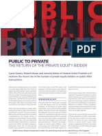 Public To Private - The Return of The Private Equity Bidder