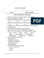 CBSE Class 10 Chemistry Worksheet - Carbon and Its Compound