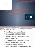 Vertebrates and Invertebrates