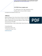 High Transmissibility of COVID-19 Near Symptom Onset: Hsienho@ntu - Edu.tw