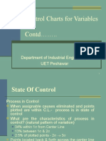 Control Charts For Variables Contd ..: Department of Industrial Engineering UET Peshawar