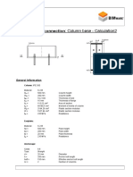 Calculation of Connection: Column Base - Calculation2: General Information